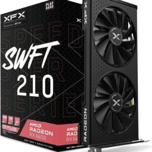 XFX Speedster SWFT 210 Radeon RX 6600 CORE Gaming Graphics Card with 8GB GDDR6 HDMI 3xDP, AMD RDNA 2 RX-66XL8LFDQ