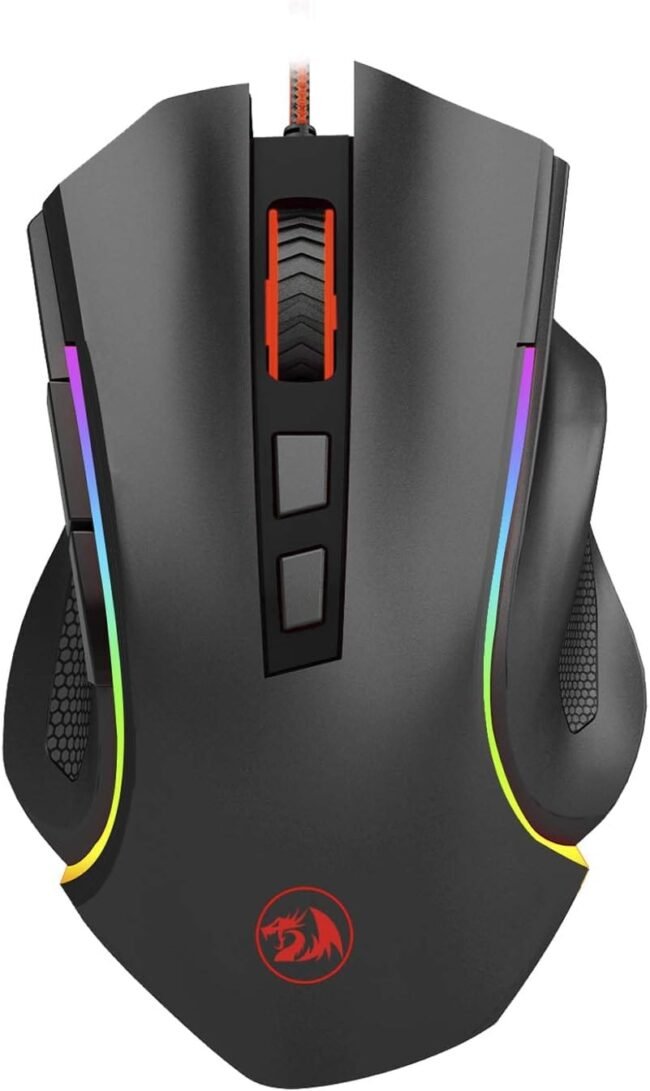 Redragon RGB Gaming Mouse 7200 DPI, 8 RGB Modes, Programmable & Ergonomic for Competitive Winners