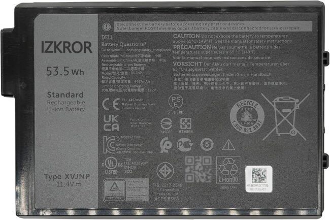 Dell 3-cell 53 Wh Lithium Ion Battery XVJNP