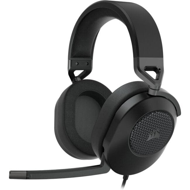 CORSAIR HS65 SURROUND Wired Gaming Headset – Dolby Atmos, SonarWorks, Multi-Platform for PC, PS5, Xbox, and More (Carbon)